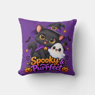 スプーキー＆パーフェクト - ハロウィンネコの枕 クッション