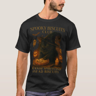 スプーキー・ビスケット・クラブの猫のハロウィン・パロディ・ベーキング Tシャツ