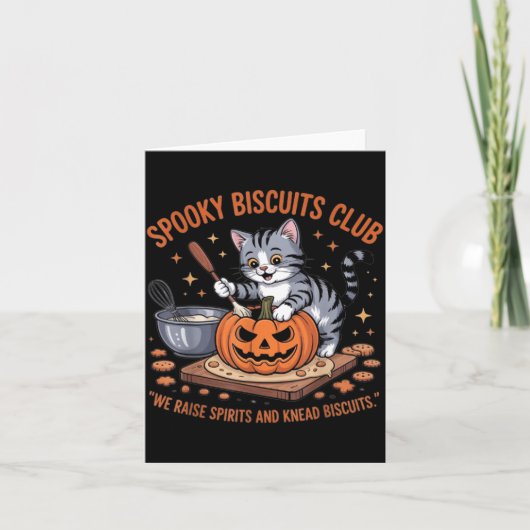 スプーキー ビスケット クラブ 猫 ハロウィン 猫 カード (正面)
