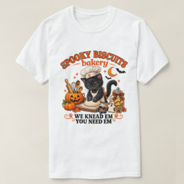 スプーキー・ビスケット・ベーカリー・ハロウィン黒猫シェフ Tシャツ