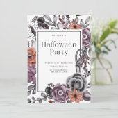 スプーキー フラワー ハロウィン バースデーパーティー カード (スタンド正面)
