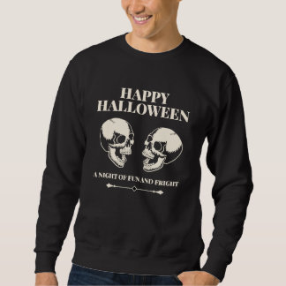 スプーキー ラフィング スカル ハッピー ハロウィン スウェットシャツ