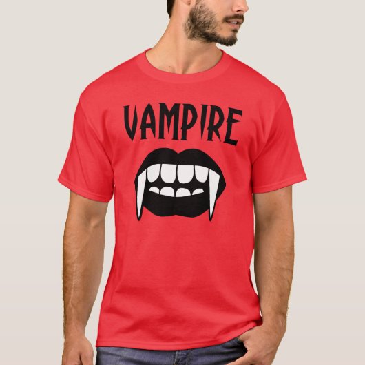 スプーキー レッド ヴァンパイア ハロウィン Tシャツ (正面)