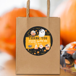 スプーキー・ワン かわいいハロウィン 誕生日 お礼 ラウンドシール