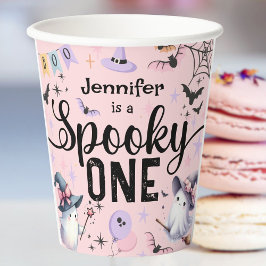 スプーキー・ワン・ガール・キュートゴースト・ハロウィン1歳の誕生日 紙コップ