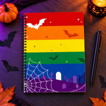 スプーキーLGBTQレインボーフラッグ ハロウィン墓地