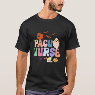 スプーキーPACUナースライフ幽霊ハロウィンコスチューム怖い Tシャツ