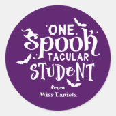 スプークの学生ハロウィーン先生報酬 ラウンドシール (正面)