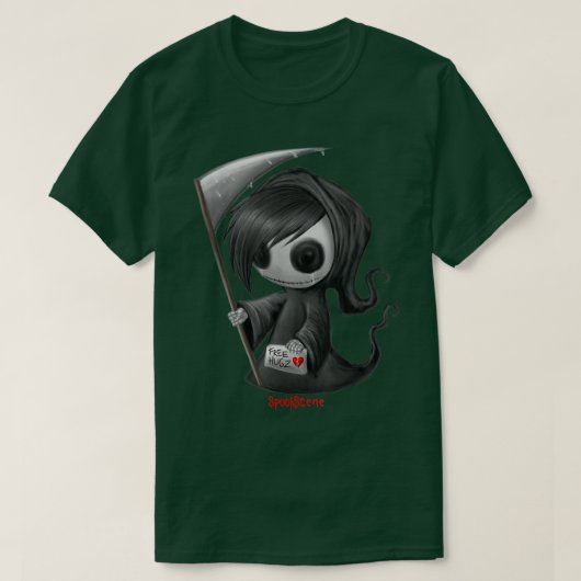 スプークシーンエモスケルトン死神ゴシックAlt Tシャツ (デザイン正面)