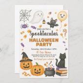 スプークタキュラーなハロウィンパーティーの招待状 招待状 (正面/裏面)