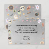 スプークタキュラーな誕生日の子供パーティ サンキューカード (正面/裏面)