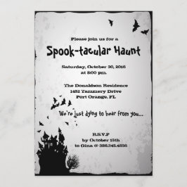 スプークタキュラーハウントハローウィンパーティ招待 招待状