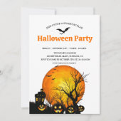 スプークタキュラー ダーク ハロウィン パーティー 怖いお化け屋敷 招待状 (正面)
