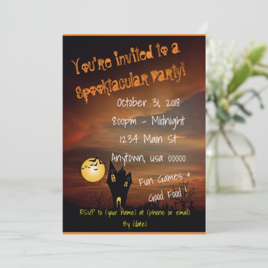 スプークタキュラ幽霊のよく出るーハウスハローウィンパーティ 招待状 (スタンド正面)