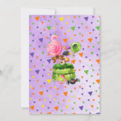 スプークタクルスイーツとハロウィーンバースデーを扱う 招待状 (裏面)