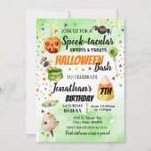 スプークタクルスイーツとハロウィーンバースデーを扱う 招待状 (正面)