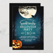 スプークタクルハロウィーンの衣装パーティー 招待状 (正面/裏面)