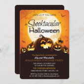 スプークタクルハロウィーン衣装パーティの招待状 招待状 (正面/裏面)