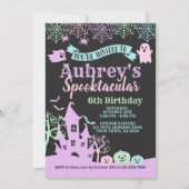 スプークタクルハロウィーン誕生日 招待状 (正面)