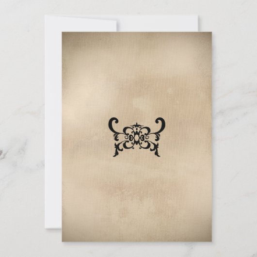 スプークヴィンテージこうもりハロウィーン誕生日パーティー 招待状 (裏面)