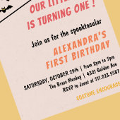 スプーク幽霊ピンクハロウィーン1歳 招待状