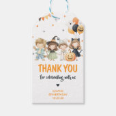 スプーク式ハロウィーンの衣装誕生日メッセージカード ギフトタグ (正面)