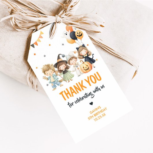 スプーク式ハロウィーンの衣装誕生日メッセージカード ギフトタグ