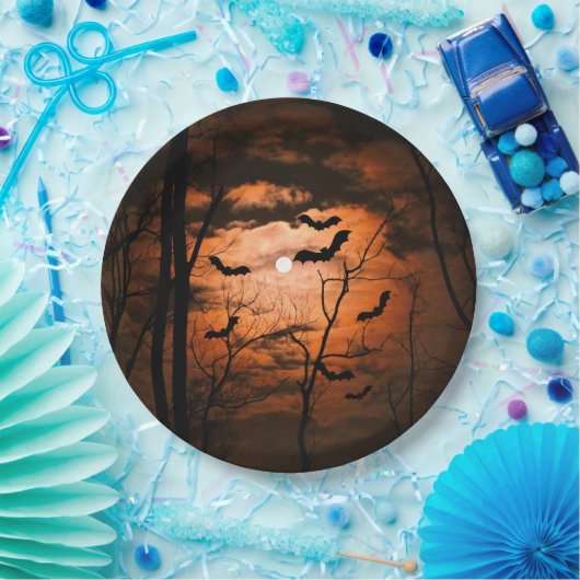 スプーク式満月の衣装パーティー ペーパープレート (パーティー)