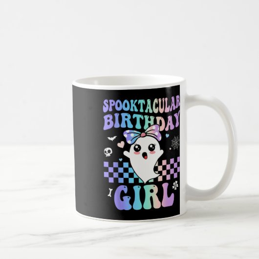 スプーク誕生日キュート幽霊ハロウィーン誕生日 コーヒーマグカップ (右)
