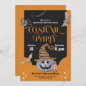 スプーク風コスチュームハローウィンパーティ招待状 招待状 (正面/裏面)