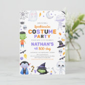 スプーク風コスチュームパーティーハロウィーン誕生日 招待状 (スタンド正面)