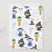 スプーク風コスチュームパーティーハロウィーン誕生日 招待状 (裏面)