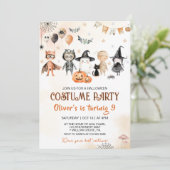 スプーク風コスチュームパーティーハロウィーン誕生日 招待状 (スタンド正面)