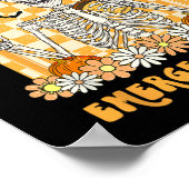 スプーク骨格と聴診器の緊急部署 ポスター (角)