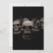 スプーシンプルキーなゴシックスカルハロウィーンの衣装パーティー 招待状 (裏面)