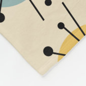 スプートニクスターバストフラワーズレトロ フリースブランケット (角)