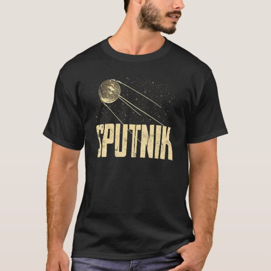 スプートニク衛星探査機ソ連宇宙Sp Tシャツ (正面)