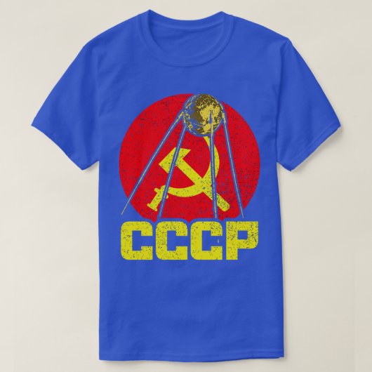 スプートニク衛星CCCP Tシャツ (デザイン正面)