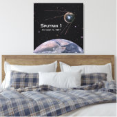 スプートニク1号地球衛星 キャンバスプリント (インサイチュ (寝室))