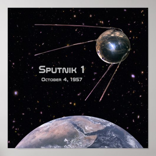 スプートニク1地球衛星 ポスター (正面)