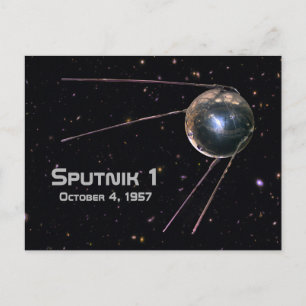 スプートニク1地球衛星 ポストカード