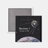 スプートニク1地球衛星 マグネット (正面/裏面)