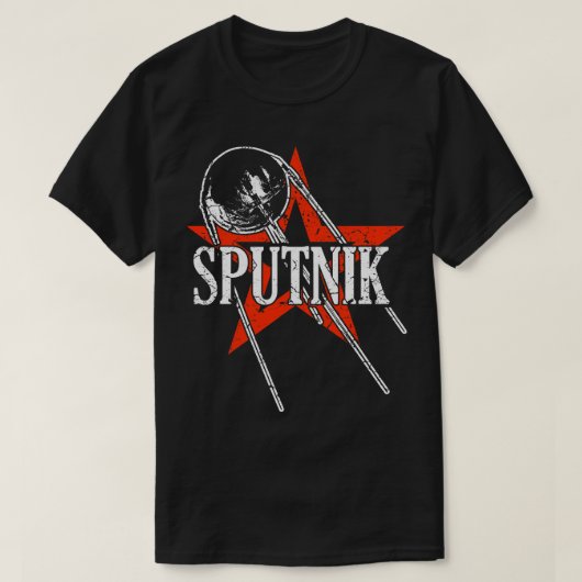 スプートニク1衛星ソ連1957 Tシャツ (デザイン正面)