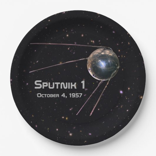 スプートニク1衛星 ペーパープレート (正面)