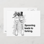 スプーニングは分裂につながる ポストカード (正面/裏面)