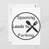 スプーニングは分裂につながる ポストカード (正面/裏面)