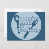 スプーニングは分裂につながる ポストカード (正面/裏面)