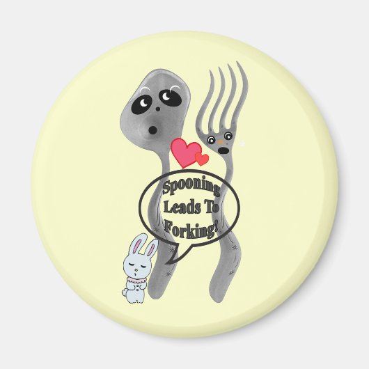 スプーニングは分裂につながる マグネット (正面)