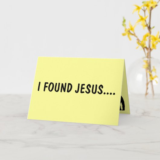 スプーフはイエスを見つけた カード (黄色い花)