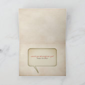 スプールテーブルの誕生日に可愛いヤギ カード (内部)